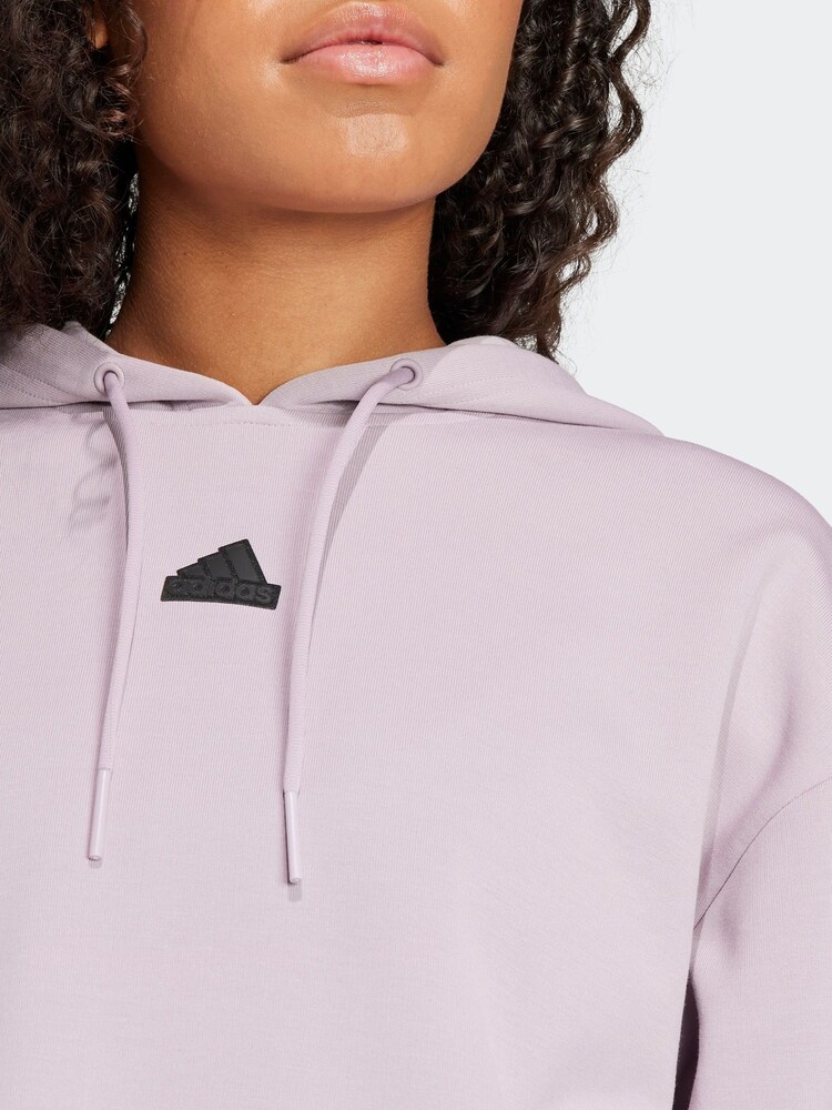 adidas Purple Sportswear Future Icons 3-Stripes Hoodie - Image 5 of 7