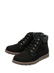 Lotus Black Lace-Up Ankle Boots - Image 2 of 4