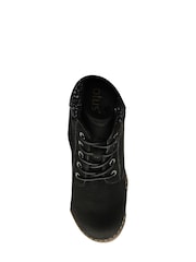 Lotus Black Lace-Up Ankle Boots - Image 4 of 4