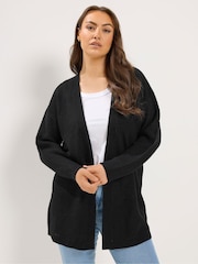 Yours Curve Black Essential Cardigan - Image 1 of 6