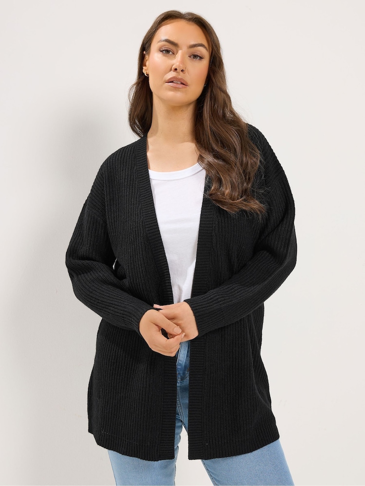 Yours Curve Black Essential Cardigan - Image 1 of 6