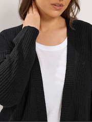 Yours Curve Black Essential Cardigan - Image 4 of 6