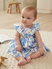 Blue/White Baby Broderie Dress (0mths-2yrs) - Image 1 of 8