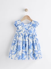 Blue/White Baby Broderie Dress (0mths-2yrs) - Image 3 of 8