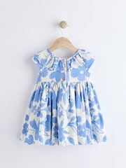Blue/White Baby Broderie Dress (0mths-2yrs) - Image 4 of 8