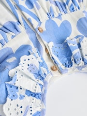 Blue/White Baby Broderie Dress (0mths-2yrs) - Image 8 of 8