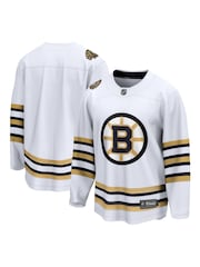 Fanatics NHL Boston Bruins Replica Breakaway Away Anniversary White Jersey - Image 1 of 3
