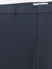 River Island Blue Plisse Tapered 100% Cotton Trousers - Image 6 of 6