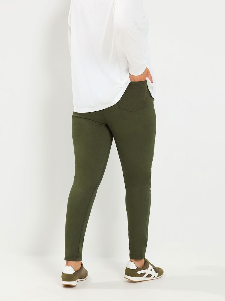 Жасыл - Yours Curve Grace Jeggings - 6суретінің 2 суреті