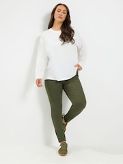 Жасыл - Yours Curve Grace Jeggings - 6суретінің 3 суреті