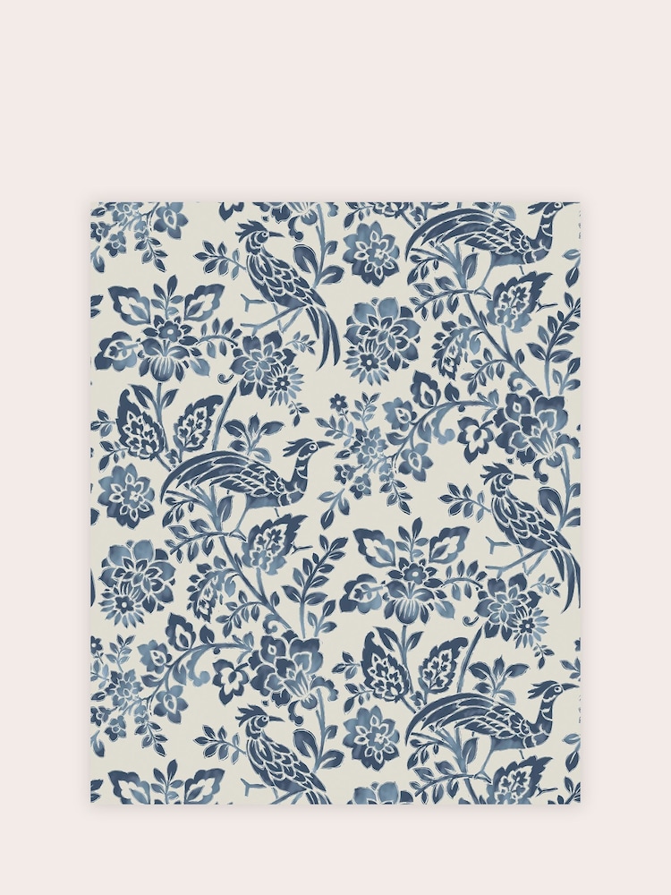 Laura Ashley Dark Seaspray Blue Adain Palace 10M Wallpaper - Image 2 of 4
