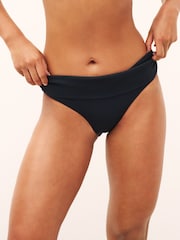 Black Roll Top Bikini Bottoms - Image 2 of 3