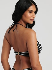 South Beach Monochrome Crinkle Textured Bandeau Top Set - Image 3 of 5