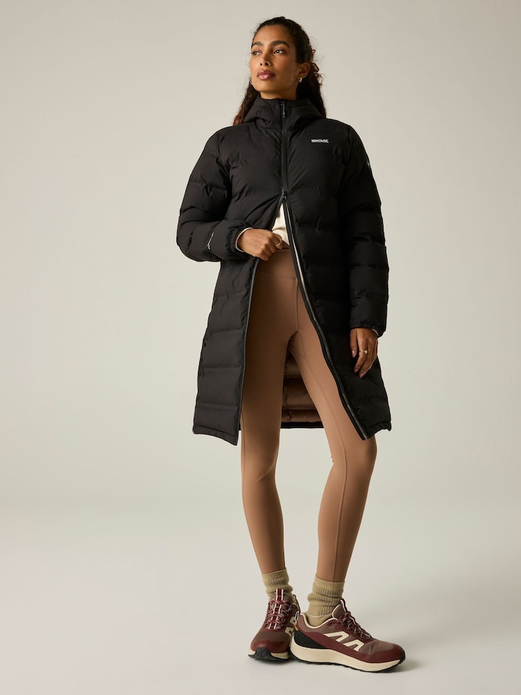 Regatta Black Altro Thermal Longline Quilted Jacket - Image 1 of 10