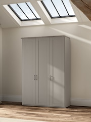Wiemann Pebble Grey Truro Triple Wood Semi Fitted Wardrobe - Image 1 of 5