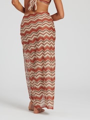 South Beach Natural Crochet Beach Skirt With Decal - Image 2 of 4