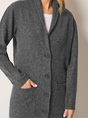 Long Tall Sally Grey Button Knitted Cardigan - Image 4 of 6