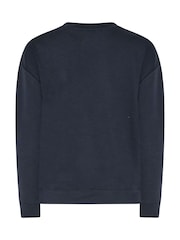 PixieGirl Petite Blue Equestrian Embroidered Sweatshirt - Image 6 of 6