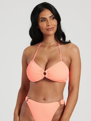 South Beach Pink Crinkle Textured Bandeau Top Set - Image 3 of 6