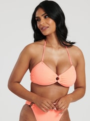 South Beach Pink Crinkle Textured Bandeau Top Set - Image 4 of 6
