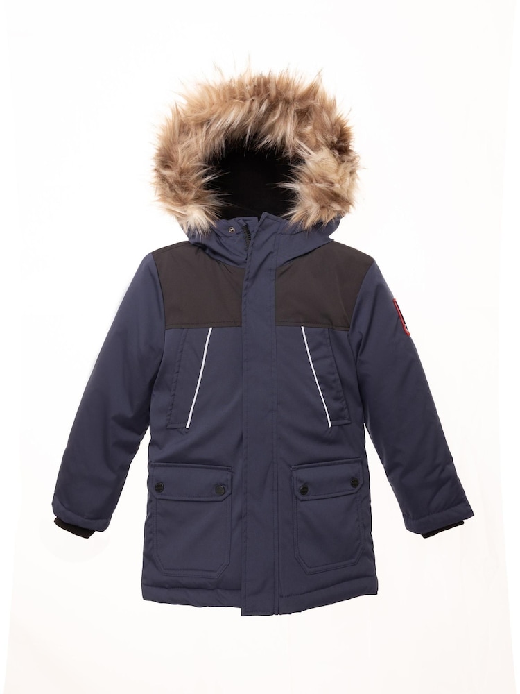 Perry Ellis America Navy Blue Woven Parka - Image 1 of 3