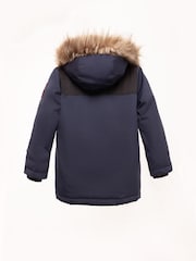 Perry Ellis America Navy Blue Woven Parka - Image 2 of 3