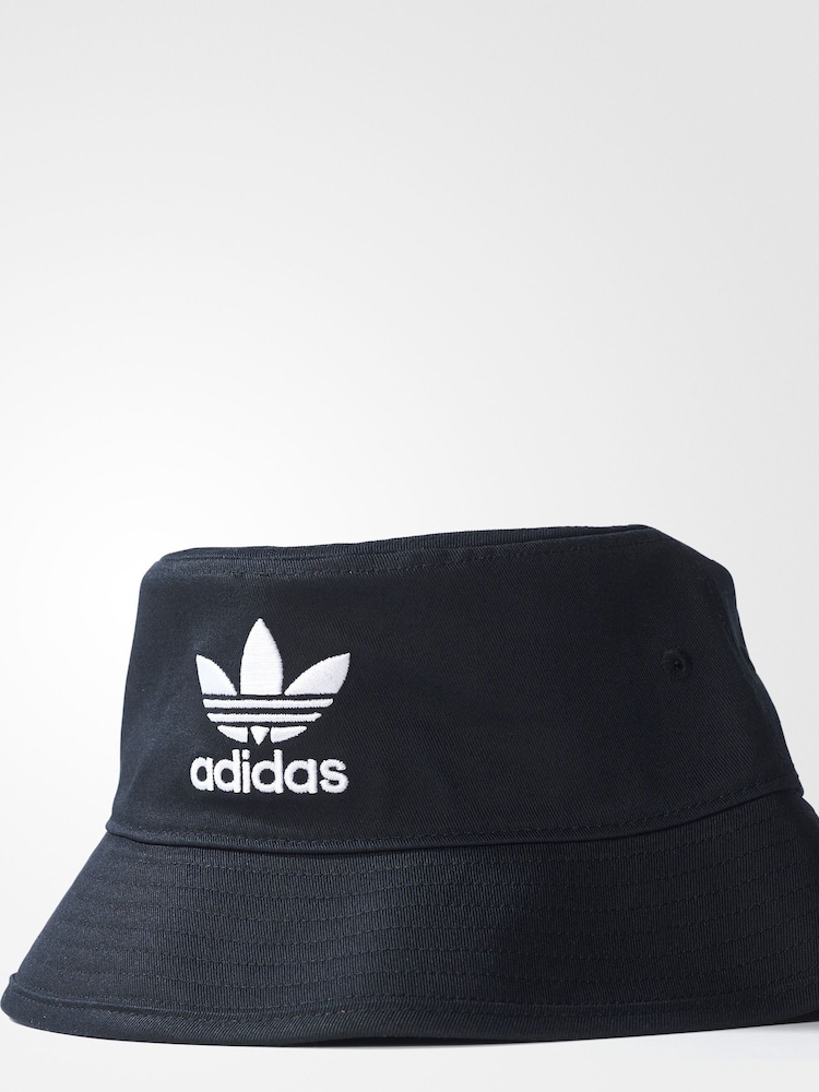 adidas Originals Black Trefoil 100% Cotton Bucket Hat - Image 1 of 7 adidas Originals Black Trefoil 100% Cotton Bucket Hat - Image 1 of 7