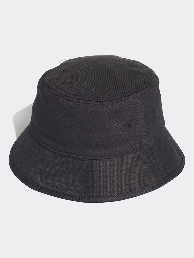 adidas Originals Black Trefoil 100% Cotton Bucket Hat - Image 2 of 7