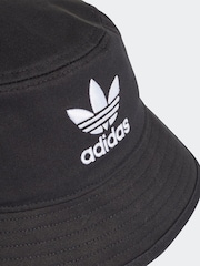 adidas Originals Black Trefoil 100% Cotton Bucket Hat - Image 5 of 7