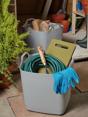 Wham Set of 2 Grey 25Ltr Flexi-Store Graduated Square Plastic Storage Tubs - Image 1 of 2