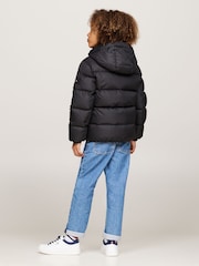 Tommy Hilfiger Black Boys Essential Down Puffer Jacket - Image 3 of 8