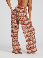 South Beach Natural Crochet Wide Leg Beach Joggers - Image 2 of 6