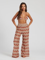 South Beach Natural Crochet Wide Leg Beach Joggers - Image 6 of 6