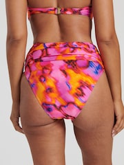 South Beach Pink Printed Twisted Halterneck Bikini Set - Image 2 of 6