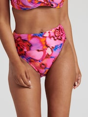 South Beach Pink Printed Twisted Halterneck Bikini Set - Image 6 of 6