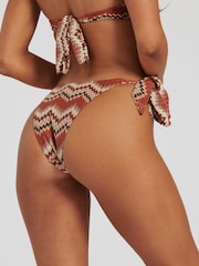 South Beach Natural Crochet Bandeau Top And Tie Side Briefs - Image 2 of 6