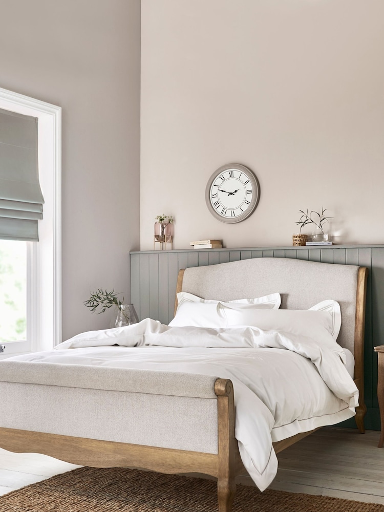 Contemporary Blend Light Natural With Footend Josie Bed Frame - Image 1 of 8