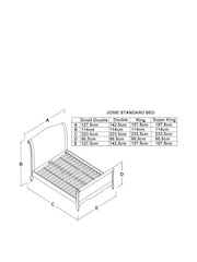 Contemporary Blend Light Natural With Footend Josie Bed Frame - Image 4 of 8