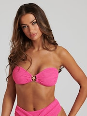 South Beach Pink Wave Crinkle Starfish Decal Bikini Set - Image 3 of 6