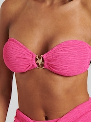 South Beach Pink Wave Crinkle Starfish Decal Bikini Set - Image 6 of 6