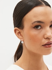 Silver Plated Sparkle Drop Earrings - Image 2 of 3