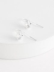 Silver Plated Sparkle Drop Earrings - Image 3 of 3