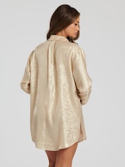 South Beach Gold Metallic Foil Beach Shirt - Image 2 of 6