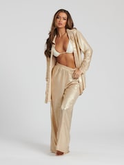South Beach Gold Metallic Foil Beach Shirt - Image 6 of 6