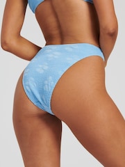 South Beach Blue Crinkle Daisy Bikini Set - Image 2 of 5