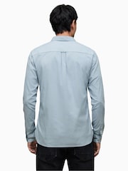 AllSaints Blue Hawthorne Long Sleeved Shirt - Image 2 of 4
