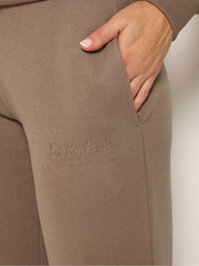 Long Tall Sally Brown Embroidered Wide Leg Joggers - Image 4 of 6