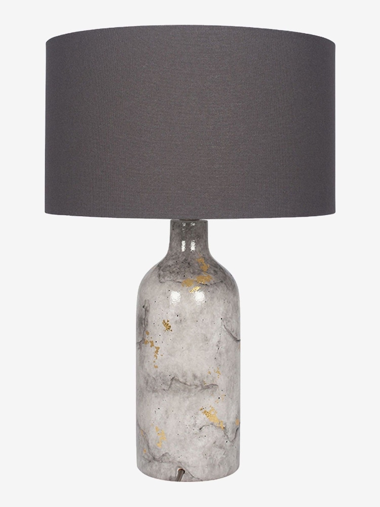 Pacific Gold Keros Marble Effect Leaf Glaze Stoneware Table Lamp - Image 1 of 1