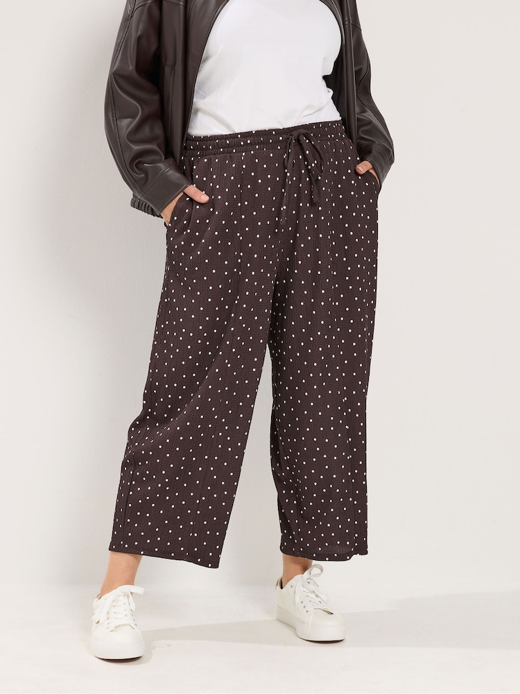 Yours Curve Crinkle Barrel Trousers - Bild 1 von 6