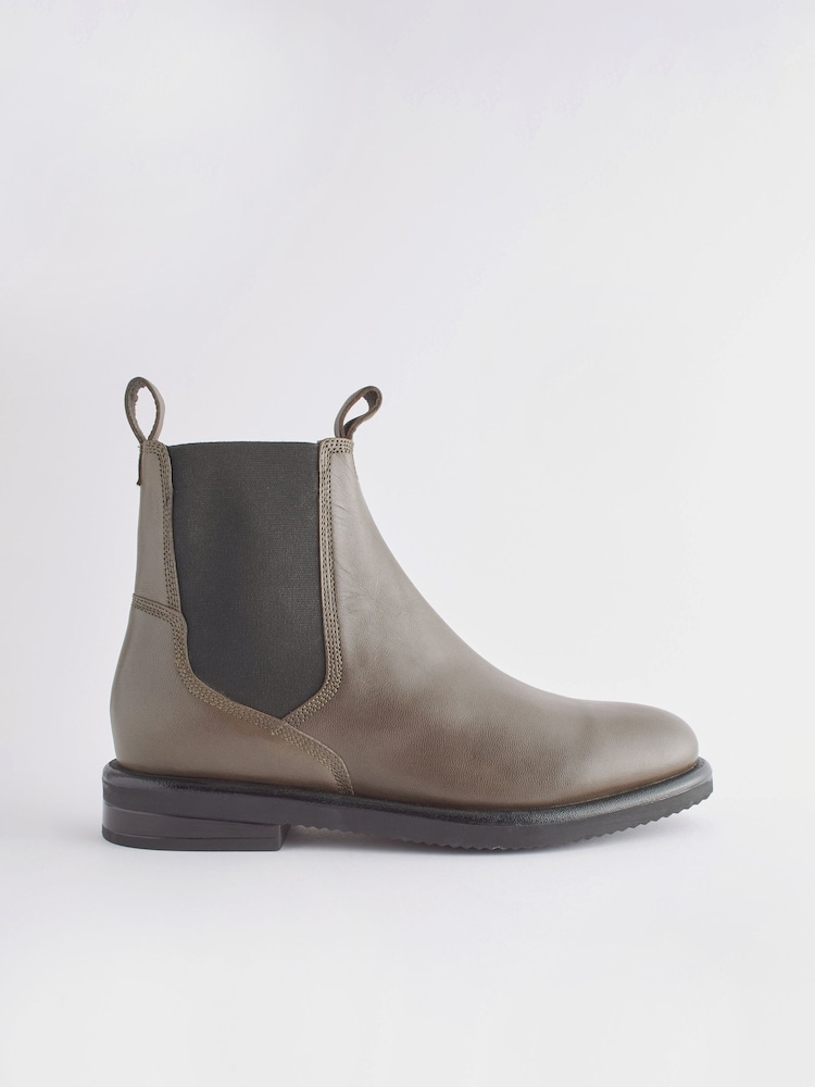 Khaki Green Regular/Wide Fit Forever Comfort® Leather Chelsea Boots - Image 2 of 5